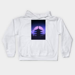 Fuji vaporwave Kids Hoodie